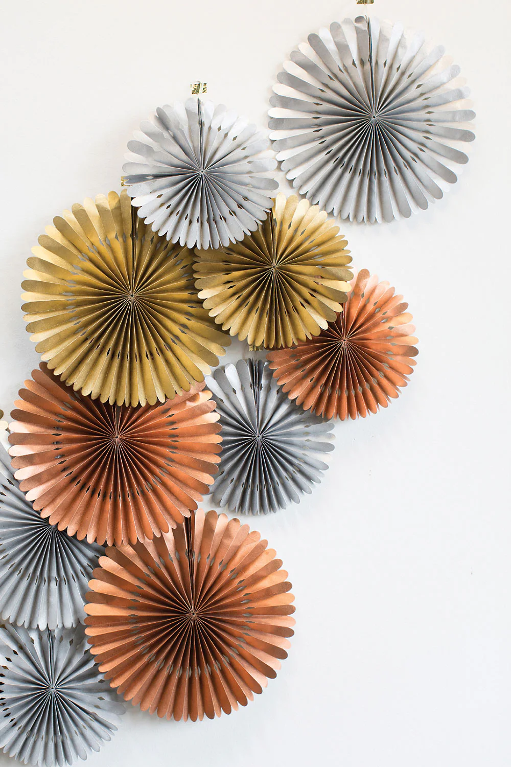 Rosetta Paper Fan Set of 8 By Accent Decor - Image 13