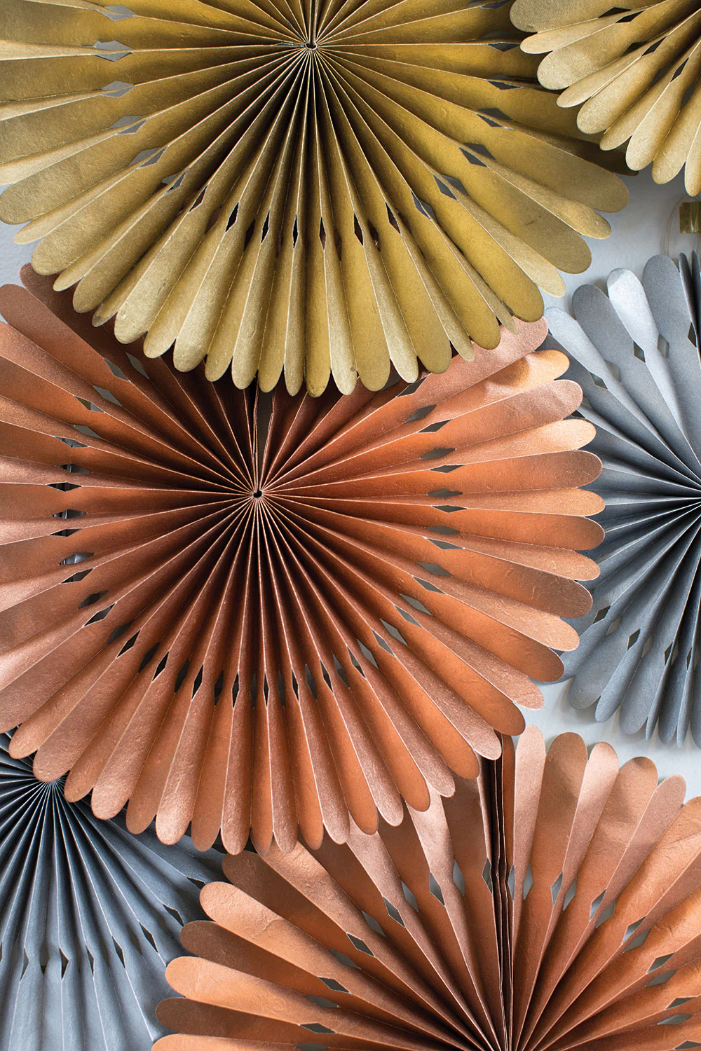 Rosetta Paper Fan Set of 8 By Accent Decor - Image 15
