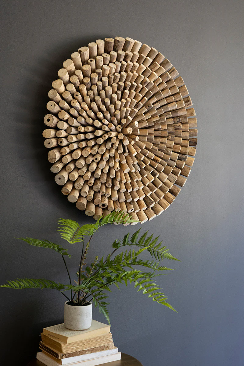 Round Driftwood Wall Art By Kalalou