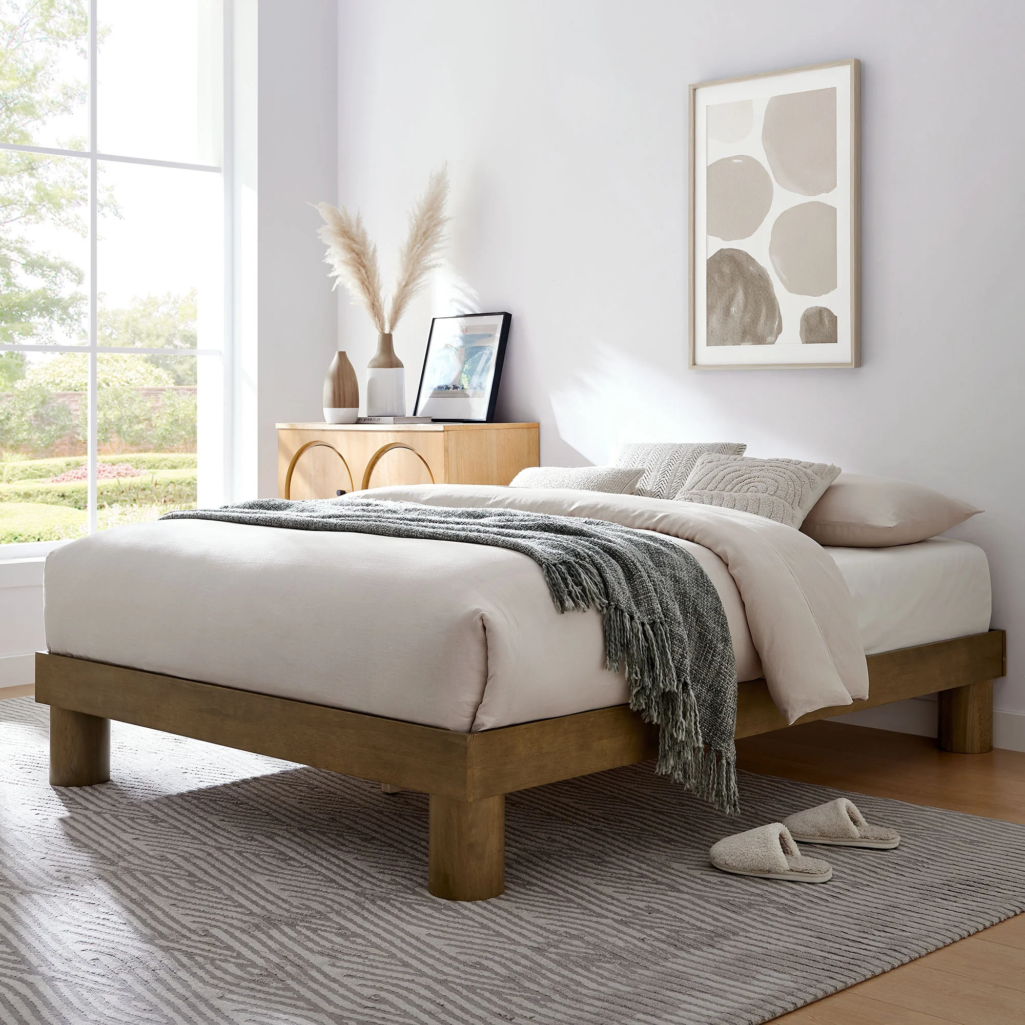 Runa Wood King Platform Bed by Modway