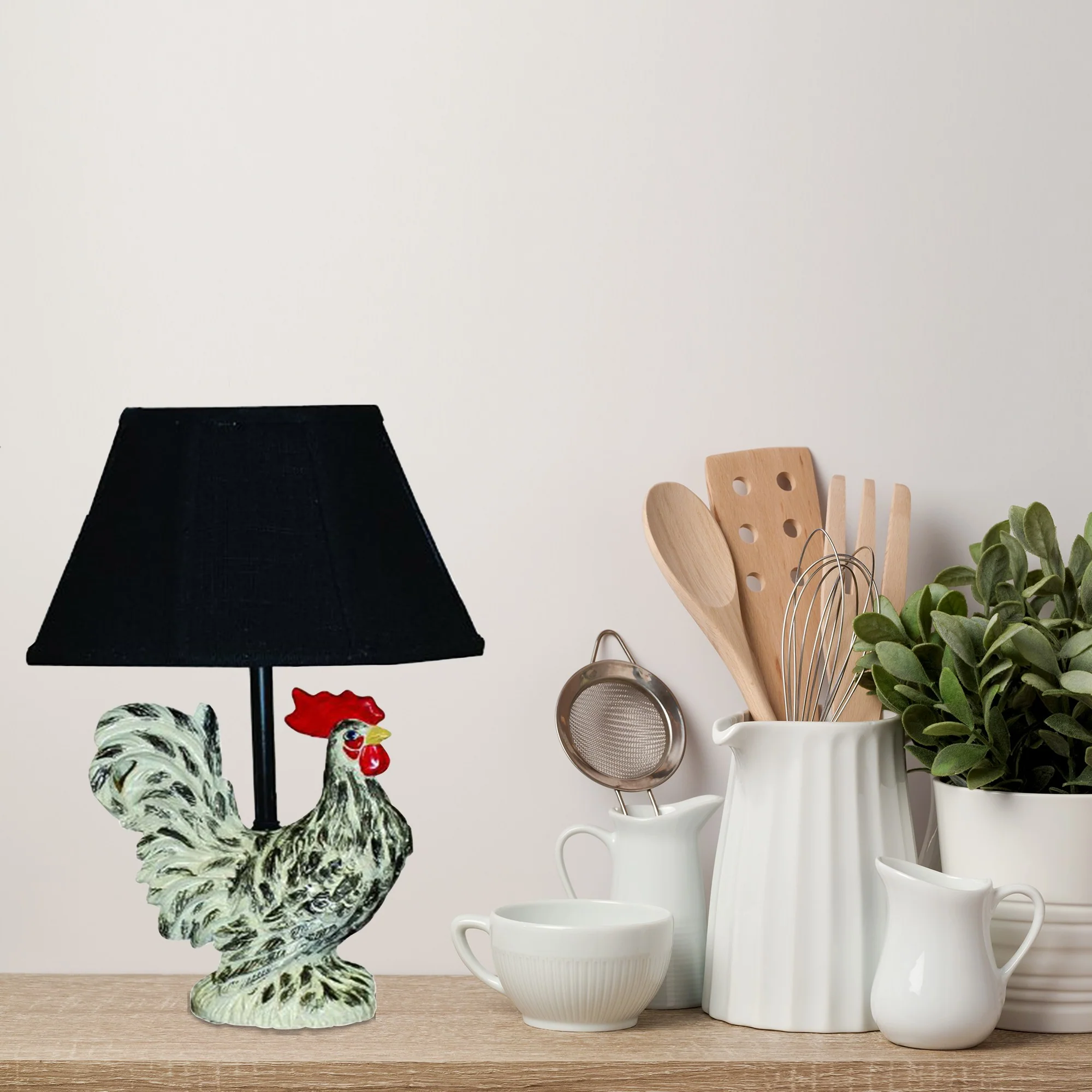 Rustic Farmhouse Rooster Accent Lamp By Homeroots