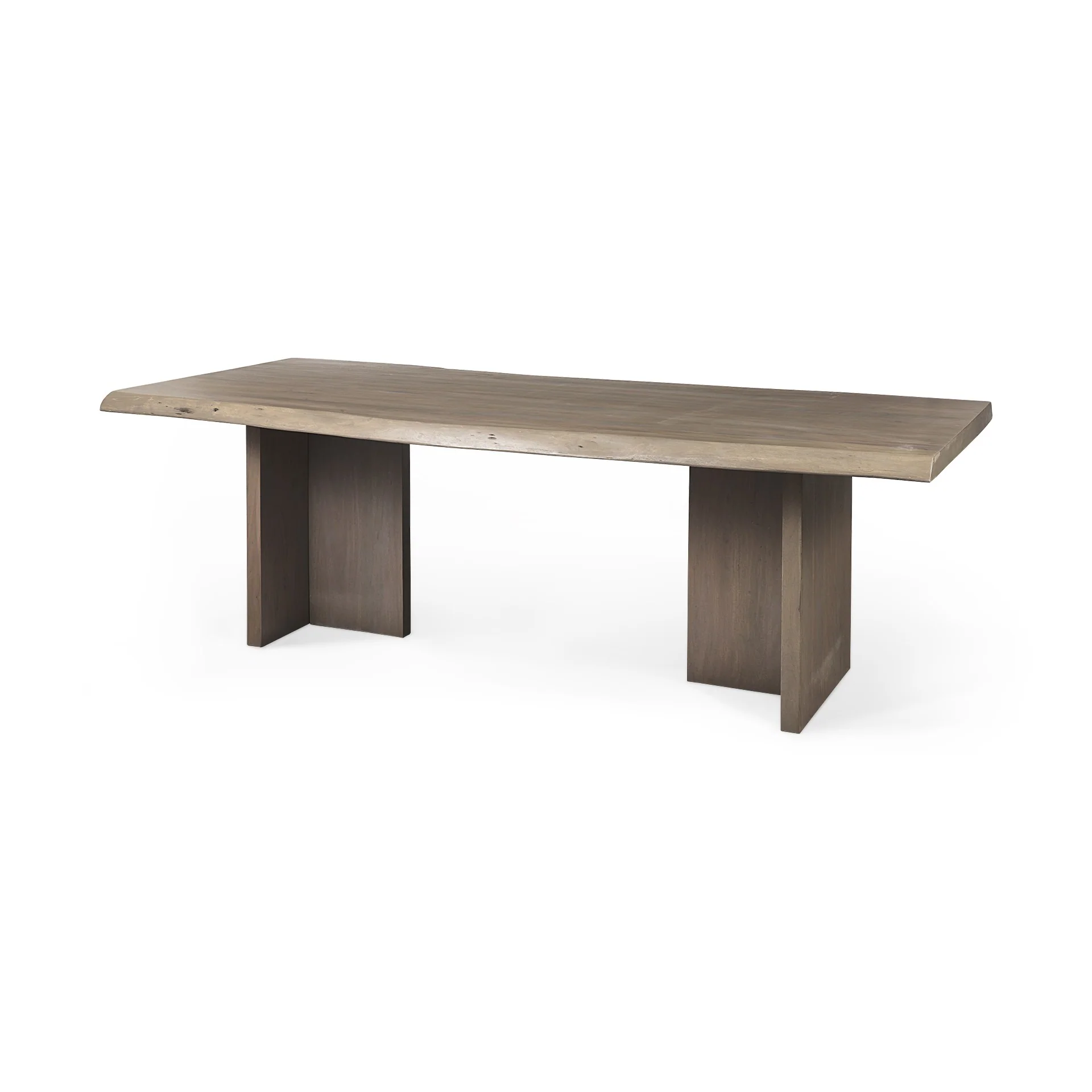 Rustic Live Edge Natural Wood Dining Table By Homeroots