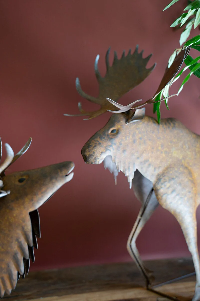 Rustic Metal Moose By Kalalou - Image 2