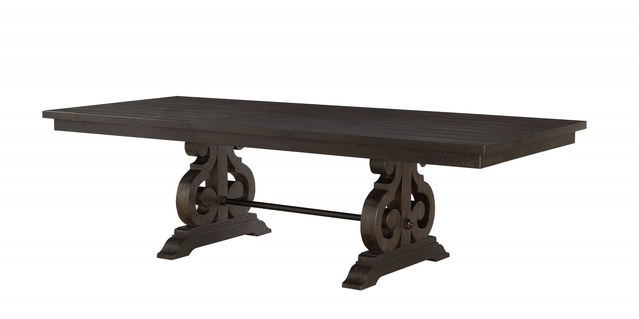 Rustic Walnut Wood Dining Table By Homeroots