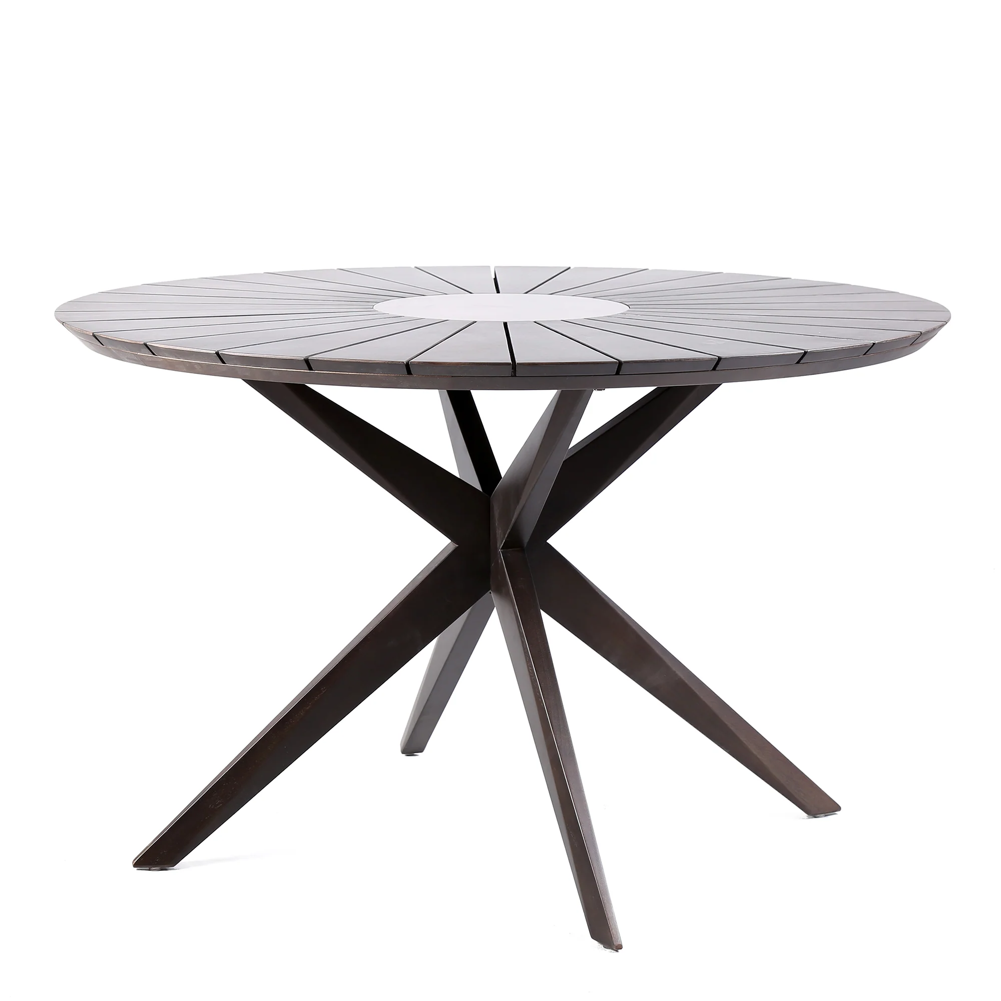 Sachi and Brighton 5 Piece Dining Set in Light Eucalyptus Wood with Charcoal Rope By Armen Living - Image 15