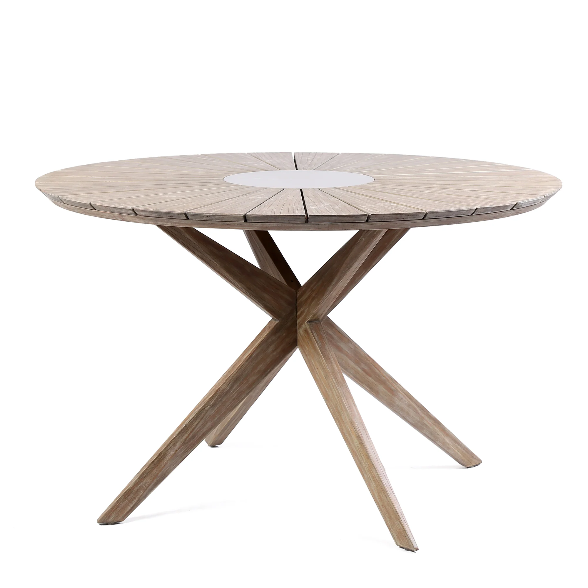 Sachi and Brighton 5 Piece Dining Set in Light Eucalyptus Wood with Charcoal Rope By Armen Living - Image 5