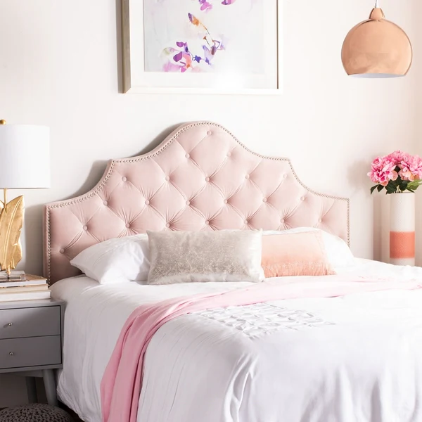 Safavieh Arebelle Full Headboard Full Size - Blush