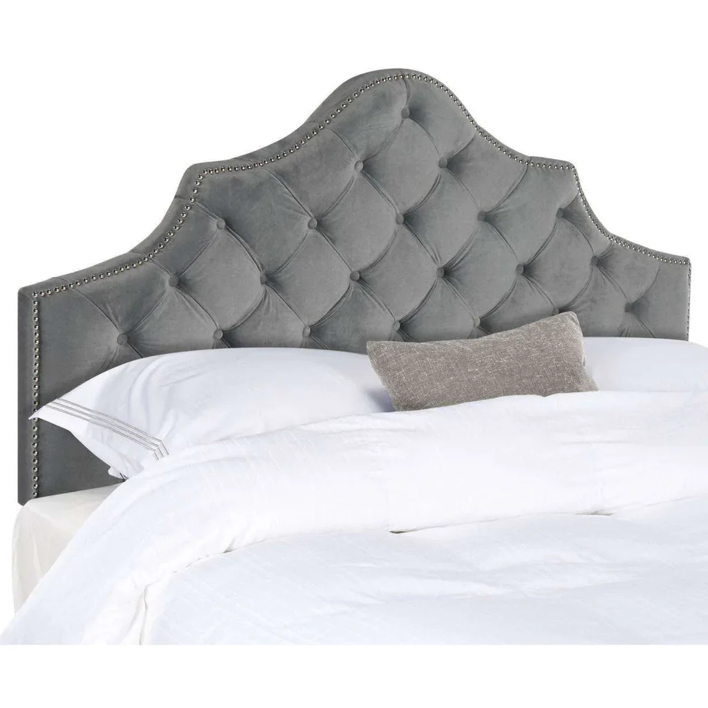 Safavieh Arebelle Queen Headboard Queen Size - Pewter - Image 2