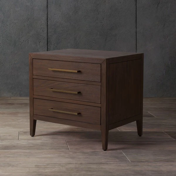 Safavieh Ariella 3 Drawer Wd Nightstand - Brown