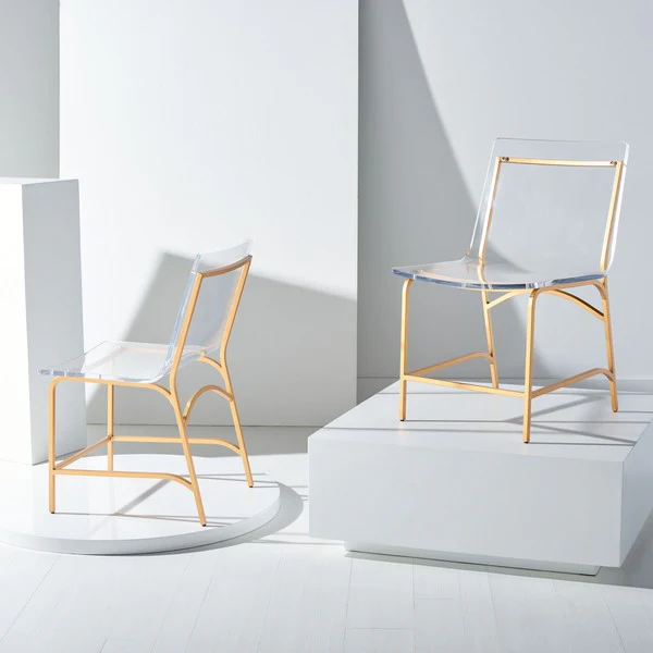 Safavieh Bryant Acrylic Dining Chair Set Of 2 - Clear