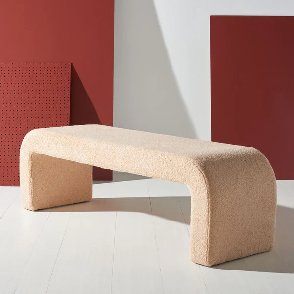 Safavieh Caralynn Upholstered Bench - Tan