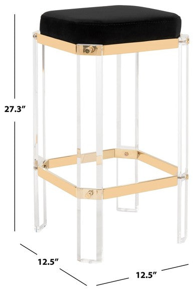 Safavieh Cicely Acrylic Bar Stool - Gold - Image 3