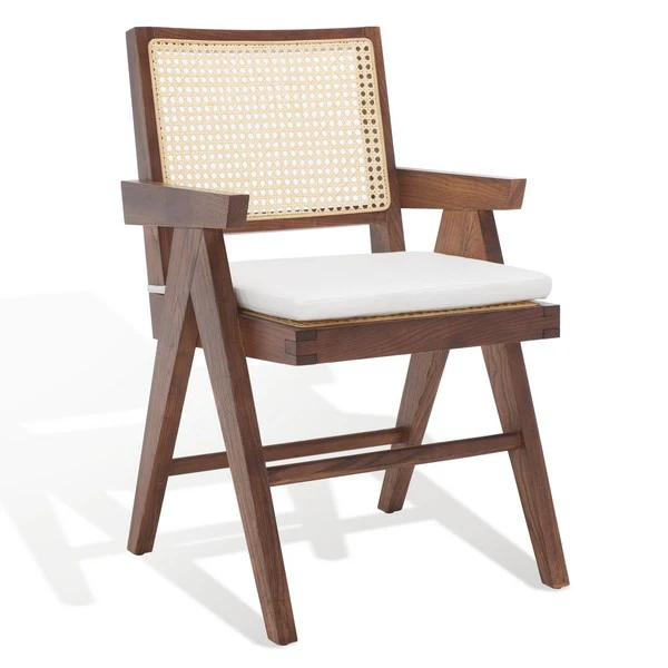 Safavieh Colette Rattan Armchair - Walnut