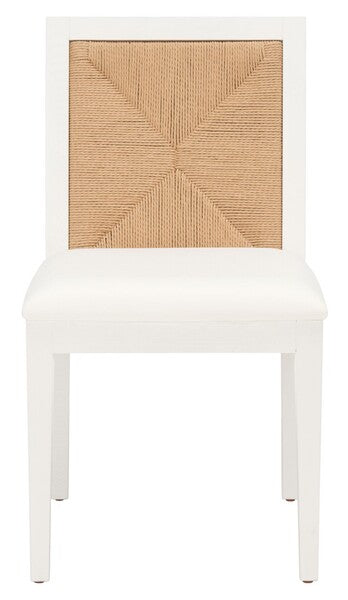 Safavieh Emilio Woven Dining Chair Set Of 2 - White - Image 3