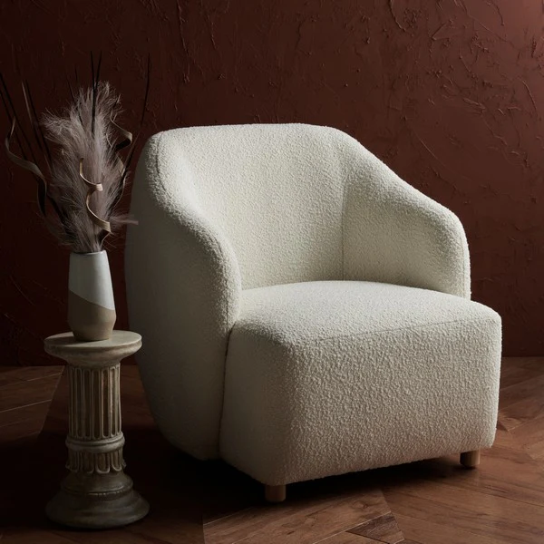 Safavieh Fabiano Boucle Accent Chair - Ivory