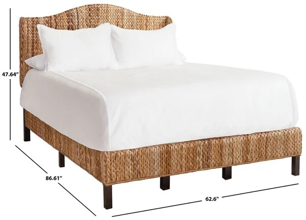 Safavieh Finola Rattan Bed Queen Size - Natural - Image 5