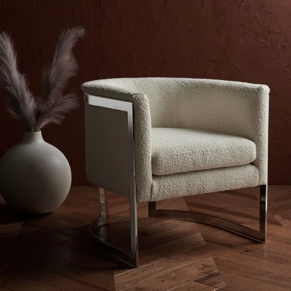 Safavieh Gabby Barrel Back Accent Chair - Ivory