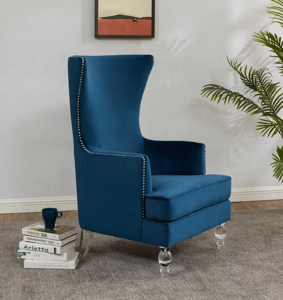 Safavieh Geode Modern Wingback Chair - Navy