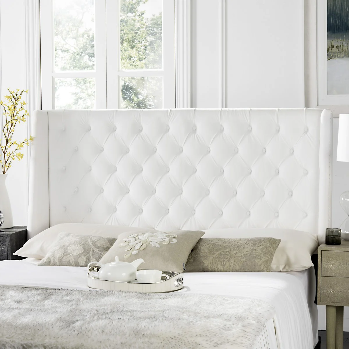 Safavieh London Headboard Full Size - White