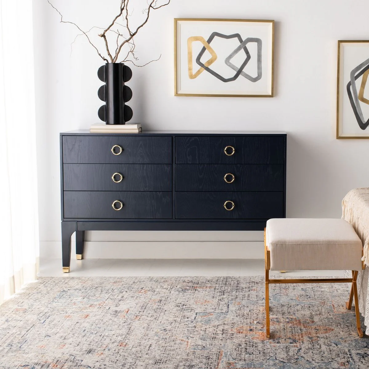 Safavieh Lorna Contemporary Dresser - Navy
