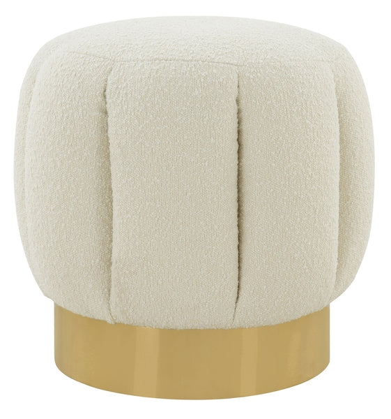 Safavieh Maxine Channel Tufted Otttoman - Ivory - Image 2