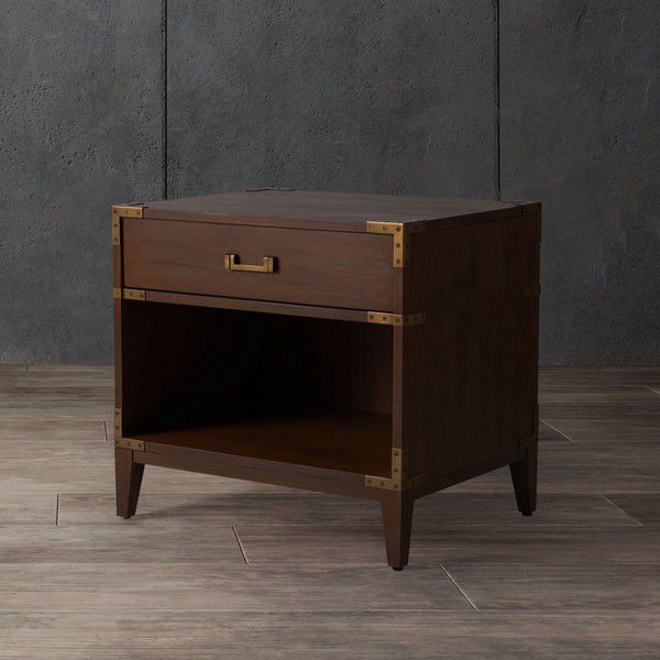 Safavieh Nisha 1 Drawer Wood Nightstand - Brown