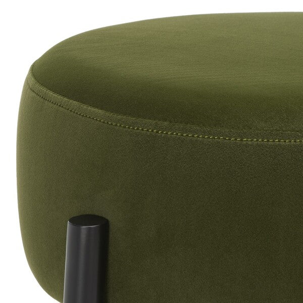 Safavieh Paisleigh Metal Leg Barstool - Forest Green - Image 4