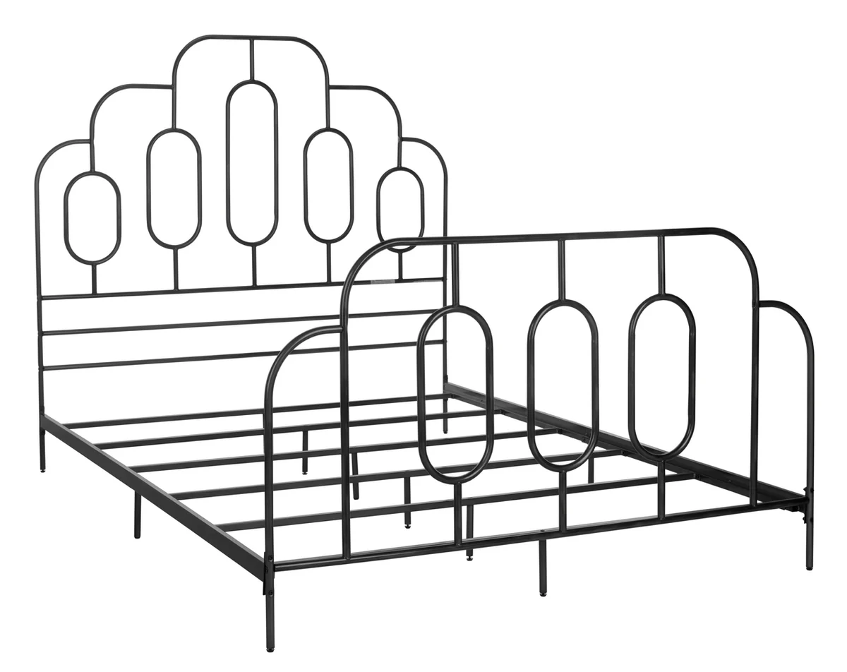Safavieh Paloma Metal Retro Bed Full Size - Black - Image 3