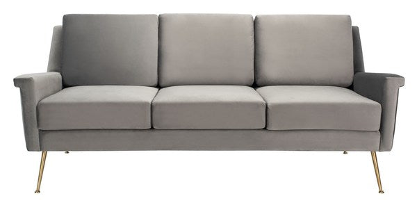 Safavieh Peridot Velvet Modern Sofa - Dark Gray - Image 2