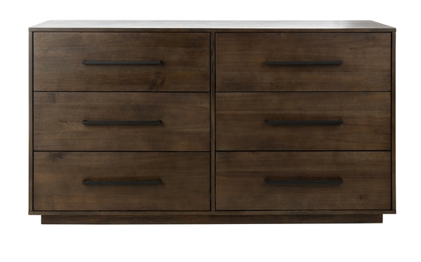 Safavieh Poesy 6 Drawer Dresser - Dark Chocolate - Image 2