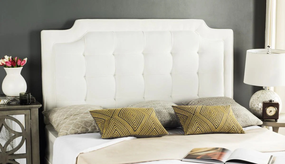 Safavieh Sapphire Headboard Queen Size - White