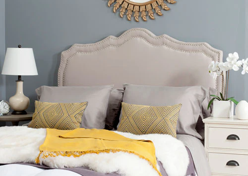 Safavieh Skyler Headboard King Size - Taupe