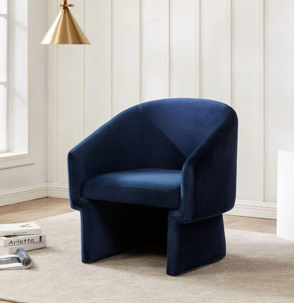 Safavieh Susie Barrel Back Accent Chair - Navy