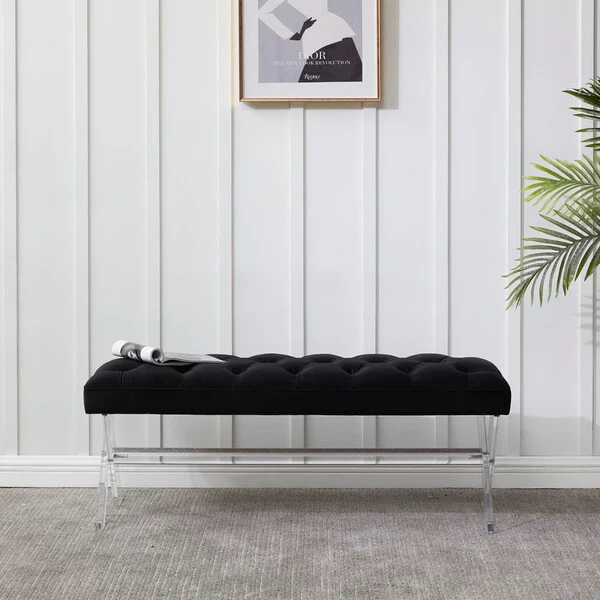 Safavieh Tourmaline Acrylic Bench - Black