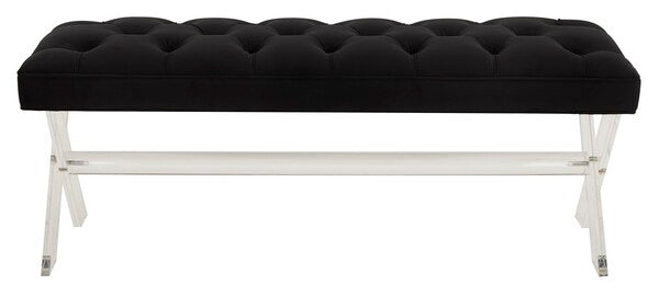 Safavieh Tourmaline Acrylic Bench - Black - Image 2