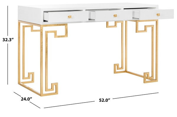 Safavieh Valeria Writing Desk - White - Image 3
