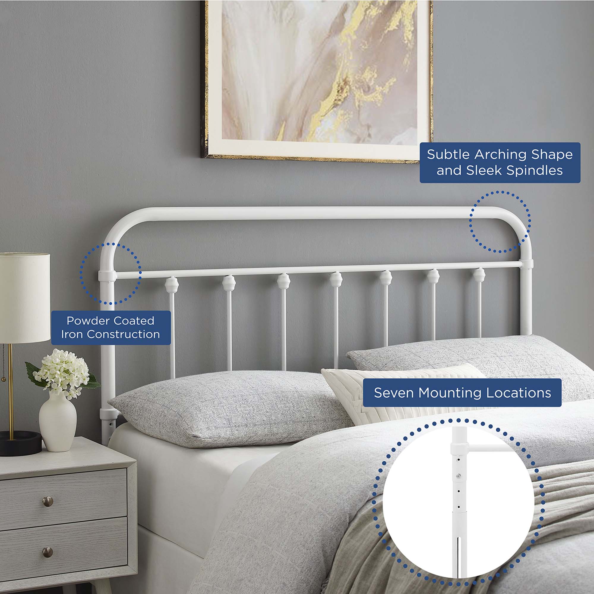 Sage Metal Queen Headboard by Modway - Image 17