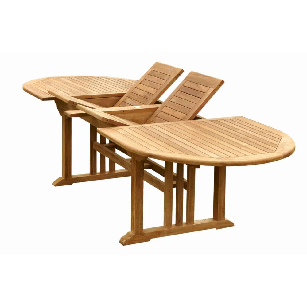 Sahara 106" Oval Double Ext. Table By Anderson Teak