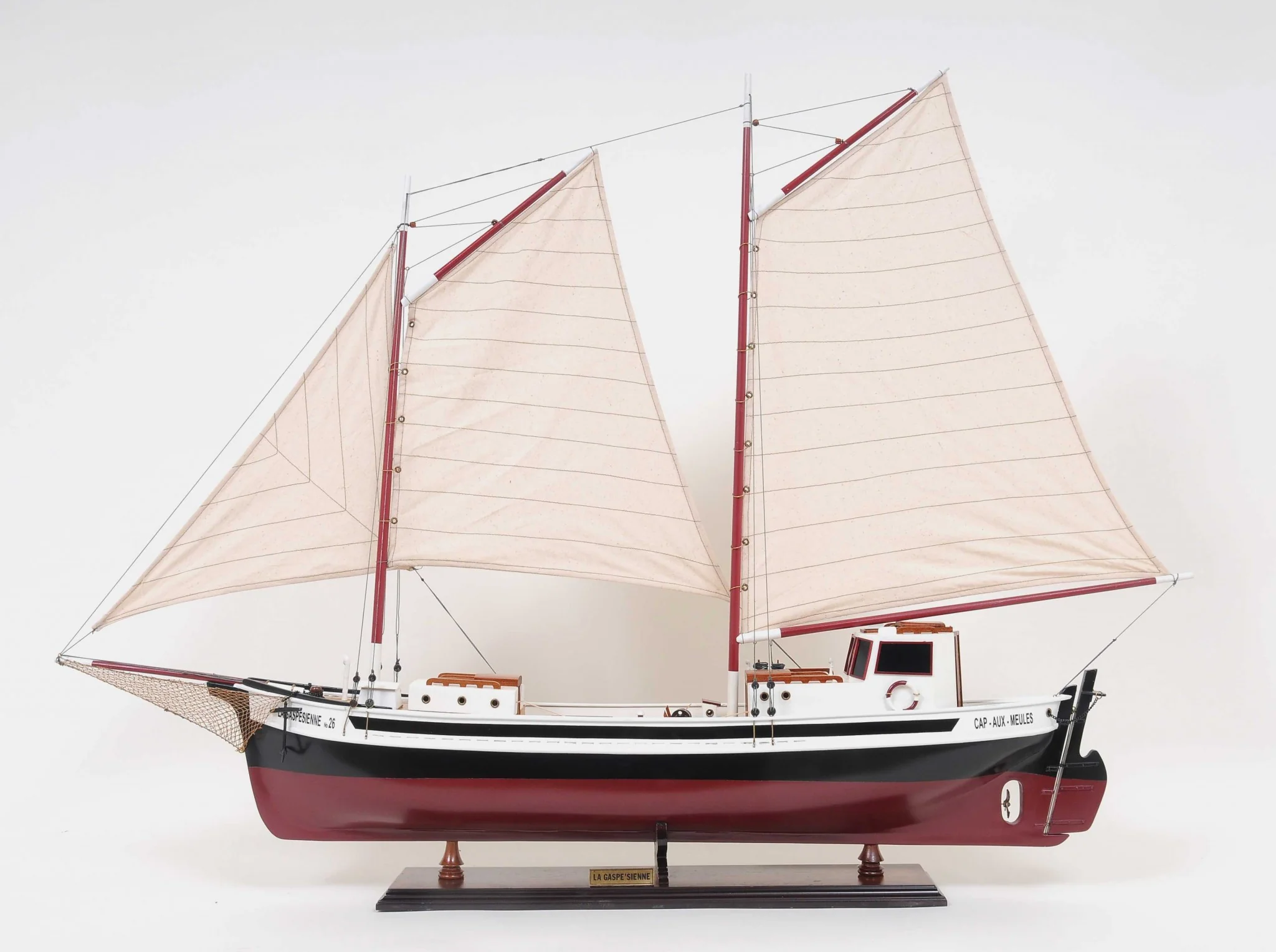 Sailboat Model with Solid Wood Base By Homeroots