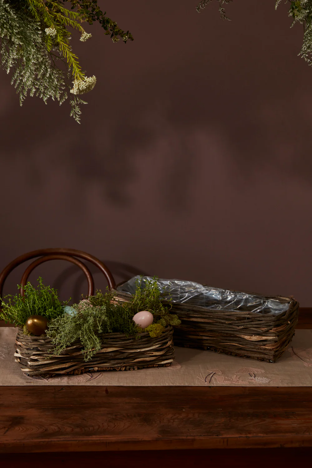 Salla Basket Set of 2 By Accent Decor