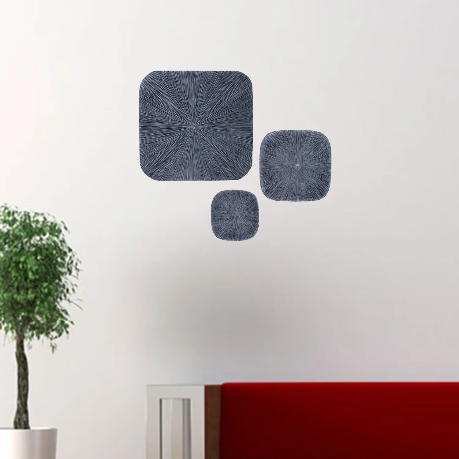 Sandstone, Ribbed Concave, Square - Wall Decor By Homeroots