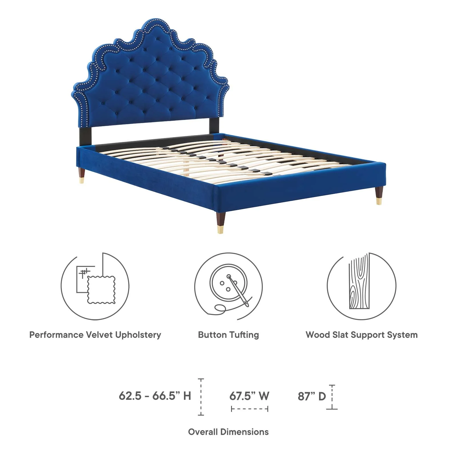 Sasha Button-Tufted Performance Velvet King Bed By Modway - MOD-6837 - Image 32