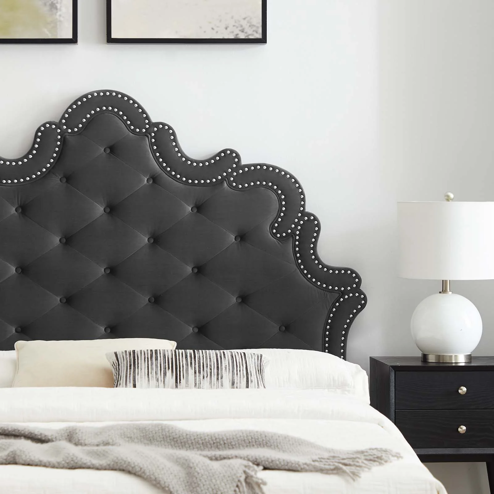 Sasha Button-Tufted Performance Velvet Queen Bed By Modway - MOD-6822 - Image 36