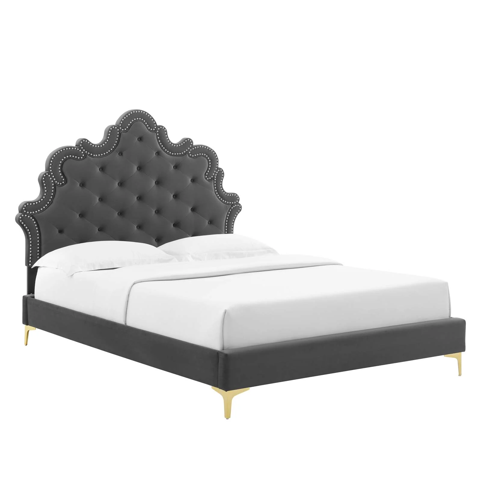 Sasha Button-Tufted Performance Velvet Twin Bed By Modway - MOD-6787