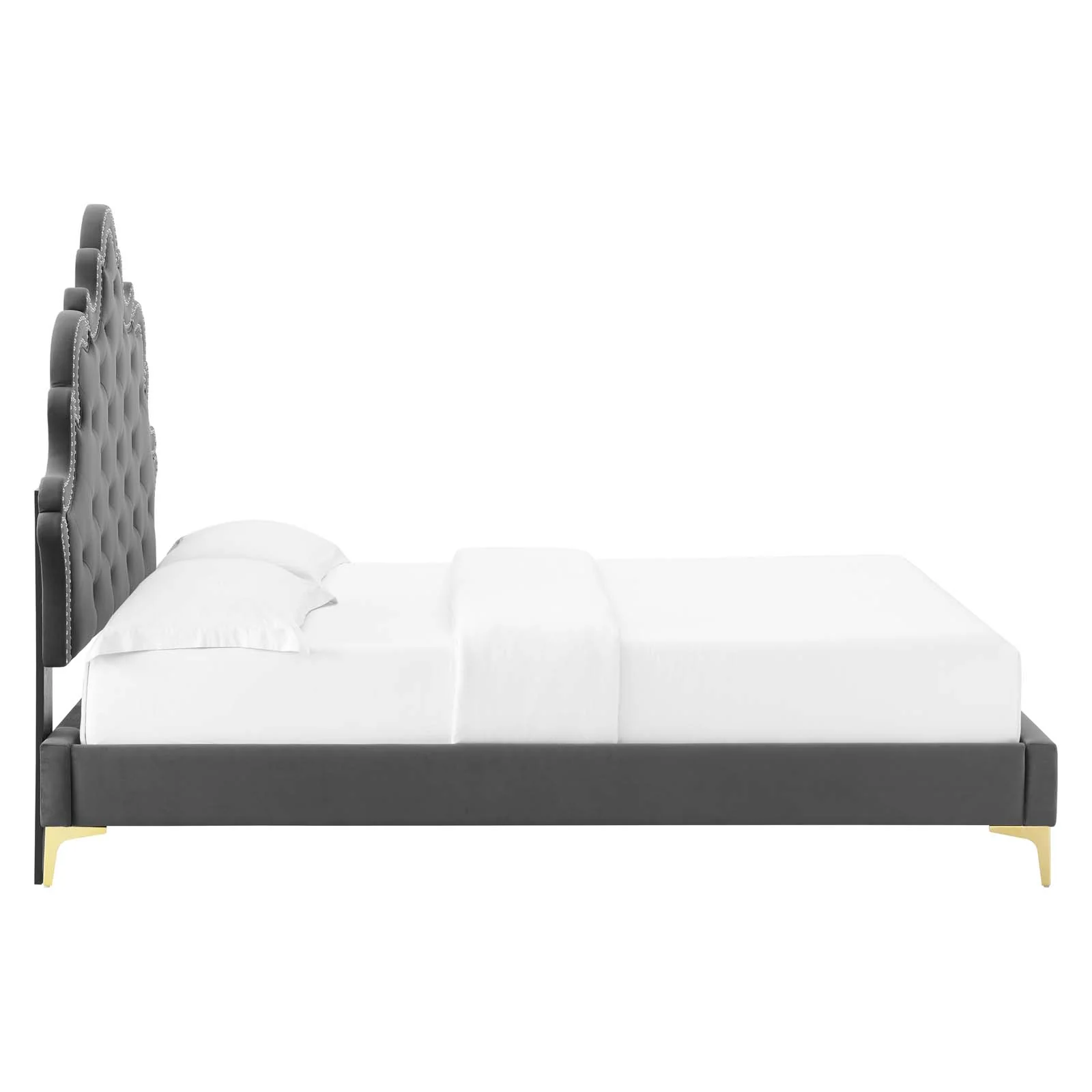 Sasha Button-Tufted Performance Velvet Twin Bed By Modway - MOD-6787 - Image 6