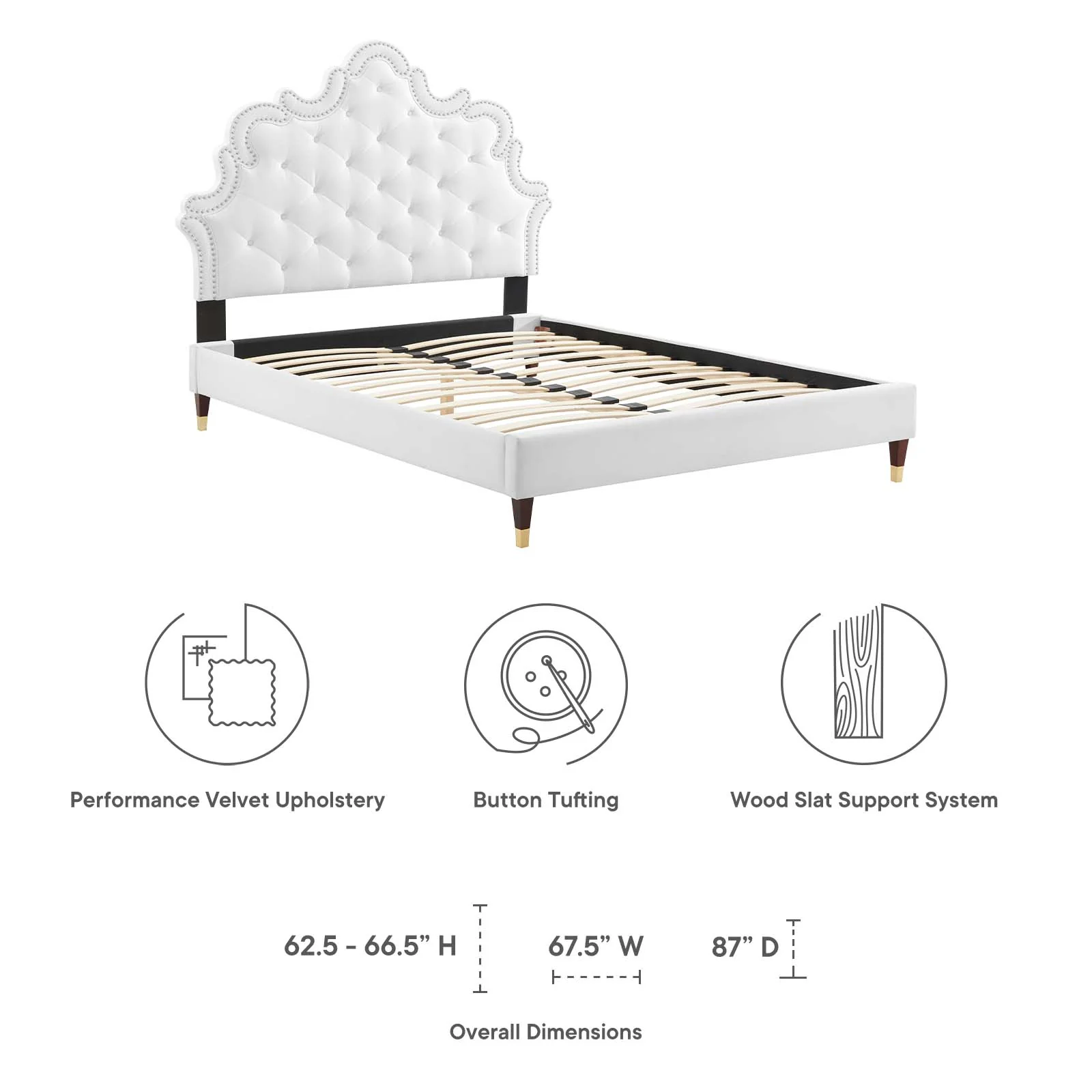 Sasha Button-Tufted Performance Velvet Twin Bed By Modway - MOD-6792 - Image 43