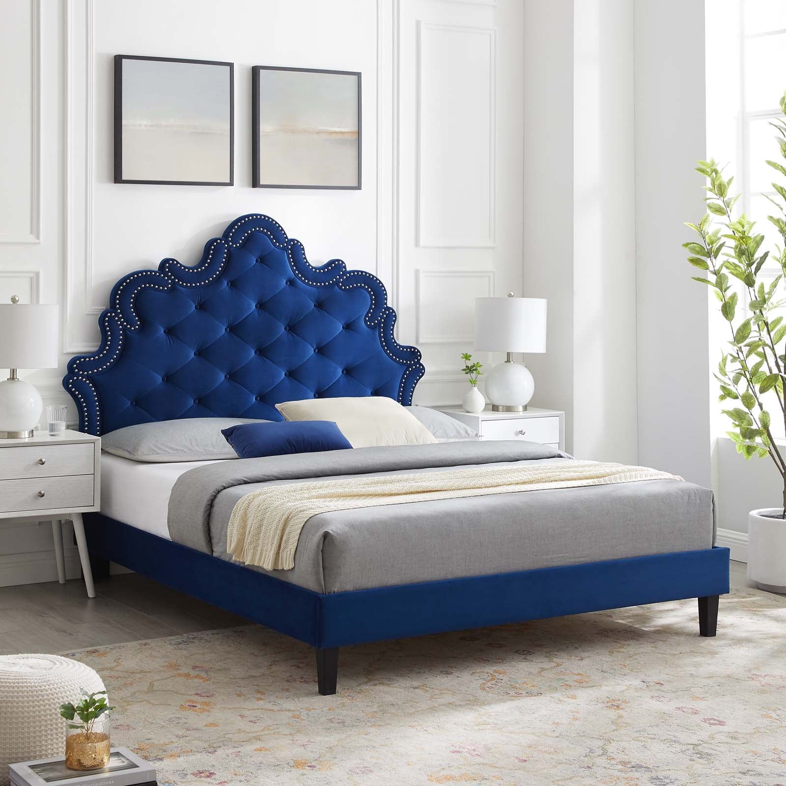 Sasha Button-Tufted Performance Velvet Twin Bed By Modway - MOD-6797 - Image 26