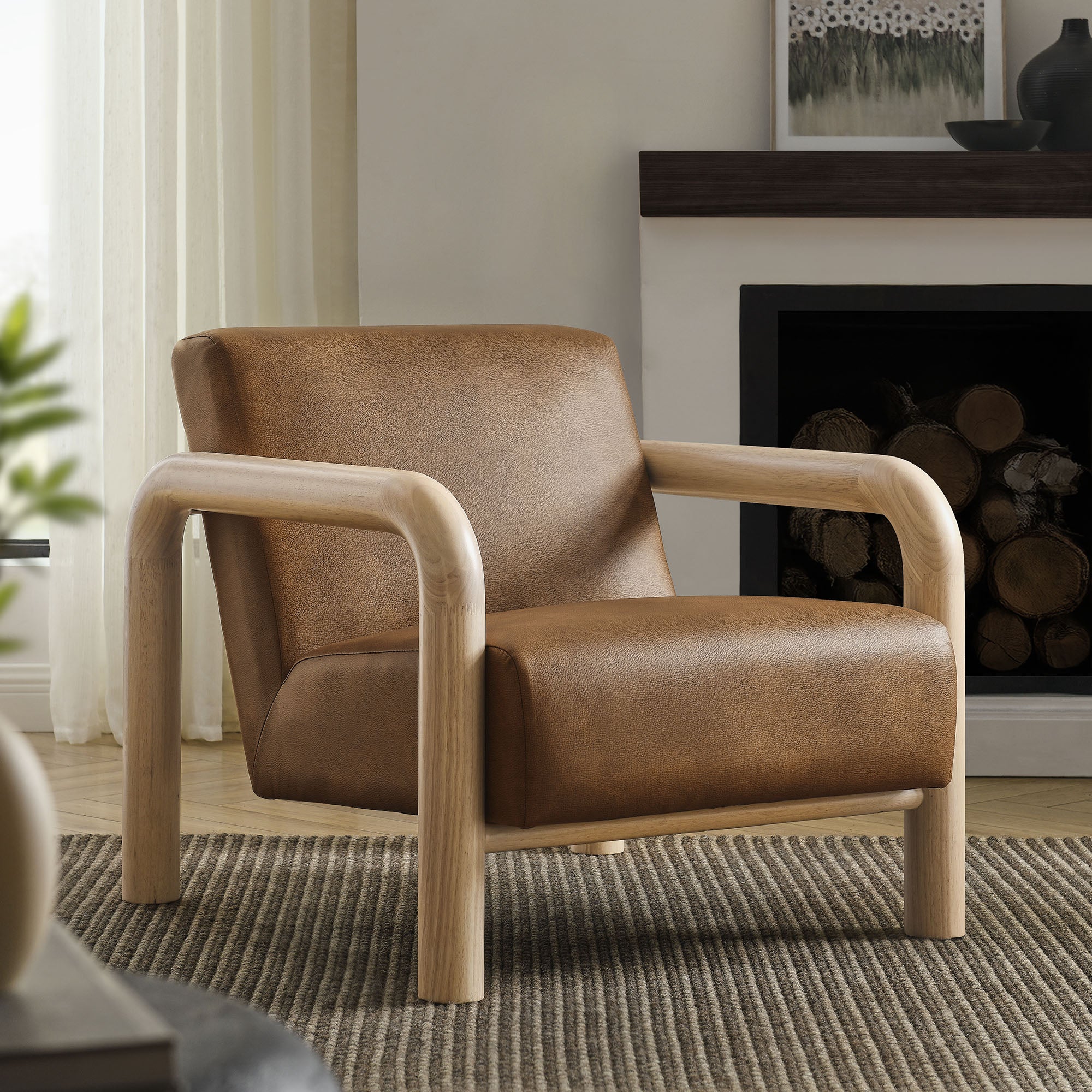 Sereno Vegan Leather Accent Chair by Modway