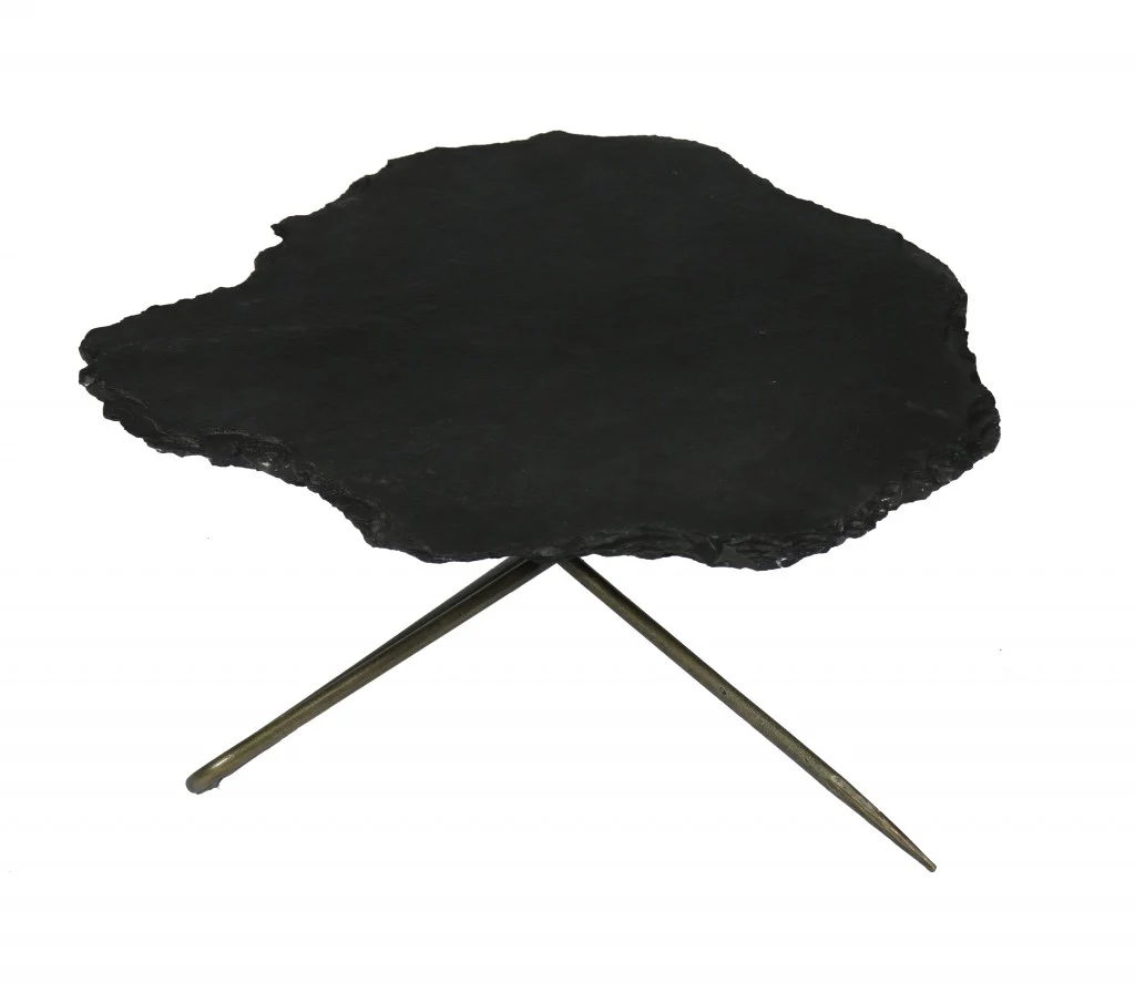 Set of 2 Black Live Edge Coffee Tables By Homeroots