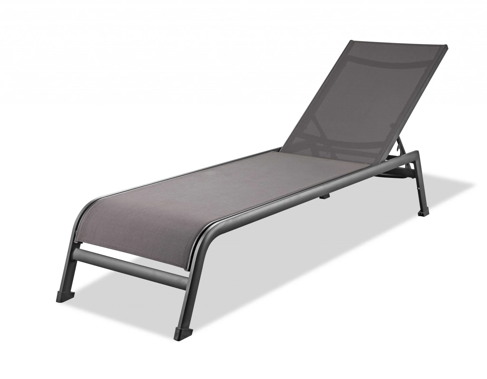 Set of 2 Taupe Aluminum Chaise Lounges By Homeroots